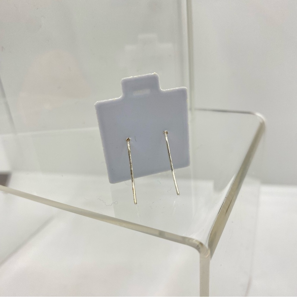 Avon Silver-Tone & Blue Dreidel Pierced Earrings - Picture 6 of 6